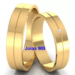 4785 - Alianças de Ouro Gama 4mm - Joias MB Loja Oficial