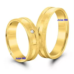 5140 - Alianças de Ouro Goianésia 4mm - Joias MB Loja Oficial