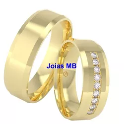 4488 - Alianças de Ouro Itapevi 6mm - Joias MB Loja Oficial