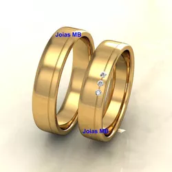 4870 - Alianças de Ouro Jundiaí 5mm - Joias MB Loja Oficial