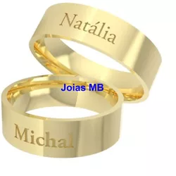4504 - Alianças de Ouro São Gonçalo 6mm - Joias MB Loja Oficial