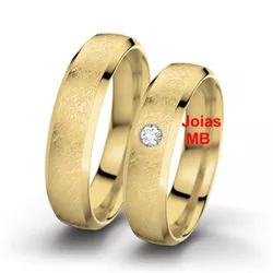 6065 - Alianças de Ouro Franca 6mm - Joias MB Loja Oficial