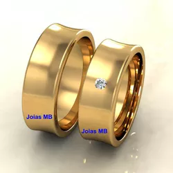 4524 - Alianças de Ouro Uberlândia 6mm - Joias MB Loja Oficial