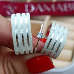 1009 - Alianças de Prata Ananindeua 10mm - Joias MB Loja Oficial