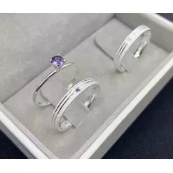 1099 - Alianças de Prata Trindade 3mm - Joias MB Loja Oficial