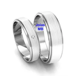 517 - Alianças de Prata Salvador 5mm - Joias MB Loja Oficial