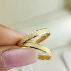 9960 - Alianças Ouro Mais Conta Chanfradas Goiânia 3,5mm - Joias MB Loja Oficial