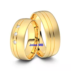 5027 - Alianças Novo Shopping Ribeirão Preto 6mm - Joias MB Loja Oficial