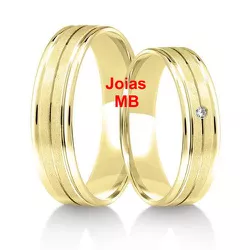 7045 - Alianças Quadradas Brasília 5mm - Joias MB Loja Oficial