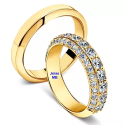 5892 - Alianças Shopping Anália Franco 4mm - Joias MB Loja Oficial