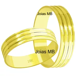 4897 - Alianças Simples Brasília 5mm - Joias MB Loja Oficial