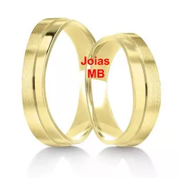 1025 - Alianças Trabalhadas SP 6mm - Joias MB Loja Oficial