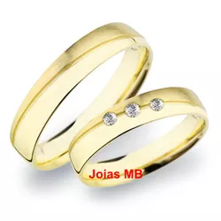 913 - Alianças Venâncio Shopping 4,7mm - Joias MB Loja Oficial