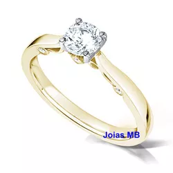  3362 - Anel de Noivado Nova York 0,27 Pts - Joias MB Loja Oficial