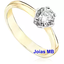 7560 - Anel Solitário de Diamantes SP 0,50 Pts - Joias MB Loja Oficial