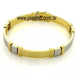 7832 - Bracelete de Ouro Porto Alegre 21 cm - Joias MB Loja Oficial