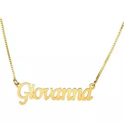 3039 - Colar de Ouro com Nome Brasília 45 cm - Joias MB Loja Oficial
