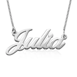 9807 - Colar de Prata com Nome Escrito Goiânia 45 cm - Joias MB Loja Oficial