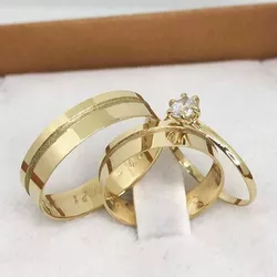 4871 - Kit Aliança de Casamento Campinas Goiânia 4mm - Joias MB Loja Oficial