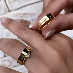 2224 - Kit Aliança de Casamento Anápolis 4,5mm - Joias MB Loja Oficial