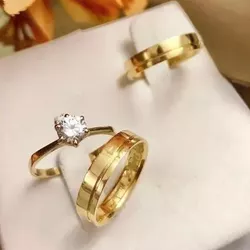2223 - Kit Aliança de Casamento Aparecida de Goiânia 5mm - Joias MB Loja Oficial