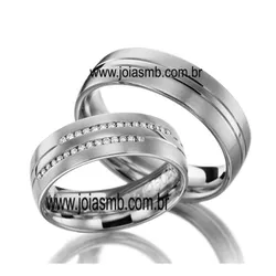 4522 - Alianças de Ouro Branco Campos dos Goytacazes 7,3mm - Joias MB Loja Oficial