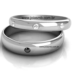 634 - Alianças de Compromisso Natal 4mm - Joias MB Loja Oficial