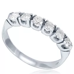 3509 - Meia Aliança de Diamantes Flamboyant Shopping 0,90 pts - Joias MB Loja Oficial