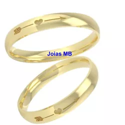 5370 - Alianças de Casamento Caçapava 3mm - Joias MB Loja Oficial