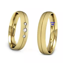 5982 - Alianças de Casamento Taquaritinga 4mm - Joias MB Loja Oficial