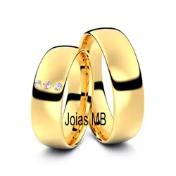 7044 - Alianças de Casamento Lapa 6mm - Joias MB Loja Oficial
