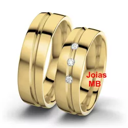 5351 - Alianças de Casamento Caraguatatuba 6mm - Joias MB Loja Oficial