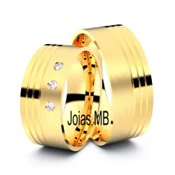 4599 - Alianças de Noivado Barra Mansa 7mm - Joias MB Loja Oficial