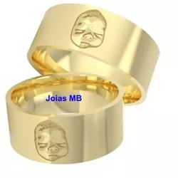4452 - Alianças de Noivado Suzano 8mm - Joias MB Loja Oficial
