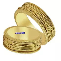 5018 - Alianças de Ouro Amarelo DF 9mm - Joias MB Loja Oficial