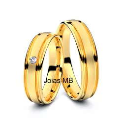 4195 - Alianças de Ouro Taubaté 5mm - Joias MB Loja Oficial