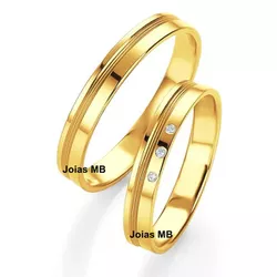 4494 - Alianças de Ouro Dourados 4,5mm - Joias MB Loja Oficial