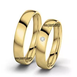 3727 - Alianças de Ouro Recife 4mm - Joias MB Loja Oficial