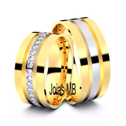 5656 - Alianças Shopping Crystal 8mm - Joias MB Loja Oficial