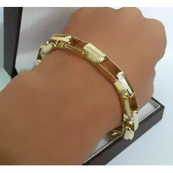 7868 - Pulseira de Ouro Joinville 21 cm - Joias MB Loja Oficial
