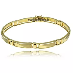 7864 - Pulseira de Ouro Porto Alegre 21 cm - Joias MB Loja Oficial