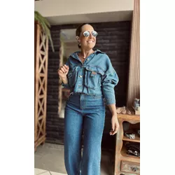 Calça Wide Leg jeans - Abadia - Kamila Karolina 