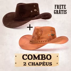 Combo 02 Chapéus Unissex Estilo Americano Texas Ca...