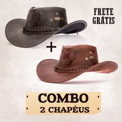 Combo 02 Chapéus Unissex Estilo Americano Barretos...