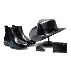 Combo Comendador Black Linha KPL Premium Botina + ...