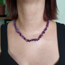 COLAR AMETISTA 45 CM – TRANSMUTAÇÃO DE ENERGIA / AJUDA NA INSÔNIA/ANSIEDADE - Ktw Cristais
