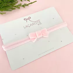 Laço Aurora Mini Veludo (Faixinha) - Laçarote & Co