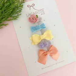 Kit de Laços Candy - 5 Unidades Cores da Foto (Pre... - Laçarote & Co
