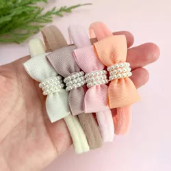 Kit de Laços Júlia Bordados Mini - 4 Unidades (Fai... - Laçarote & Co