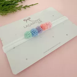 Faixinha Pompons Candy - Laçarote & Co